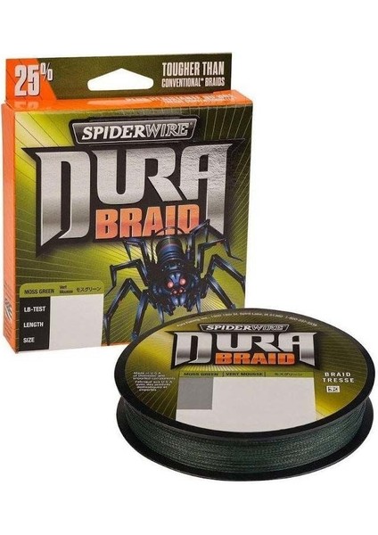 Spiderwire Dura Braid 0.23 mm 135 M Ip Misina Moss Green 19.5kg Çeker