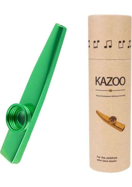 MK-01G Metal Kazoo Kutulu Alüminyum Alaşım Yeşil