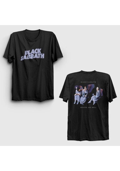 Siyah Hh V2 Black Sabbath Sırt Baskılı T-Shirt