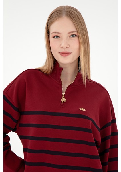Kadın Bordo Sweatshirt 50298989-VR014 fiyatları
