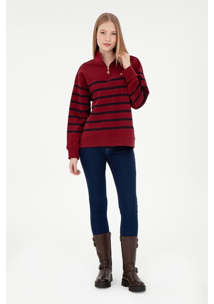 Kadın Bordo Sweatshirt 50298989-VR014 fırsatları