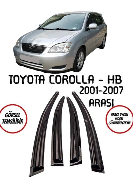 Toyota Corolla Hb 2001-2007 Oto Cam Rüzgarlık 4lü Takım