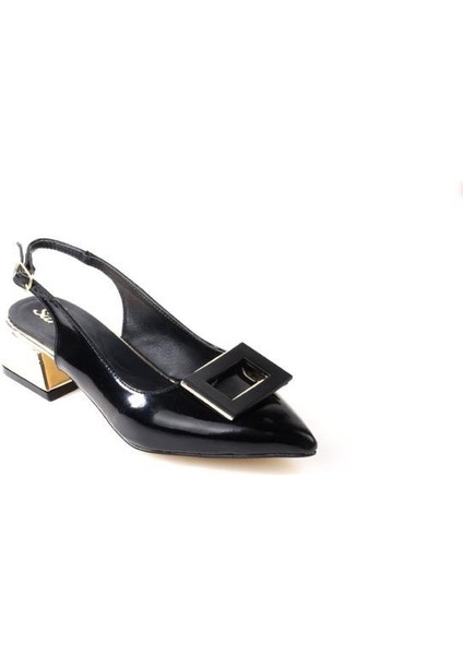 Sprs 02830 4 Cm Topuklu Kadın Arkası Açık Stiletto Ayakkabı