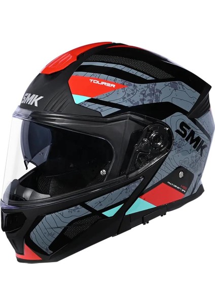 Gullwıng Navıgator Çene Açılır Kask Gri Kırmızı