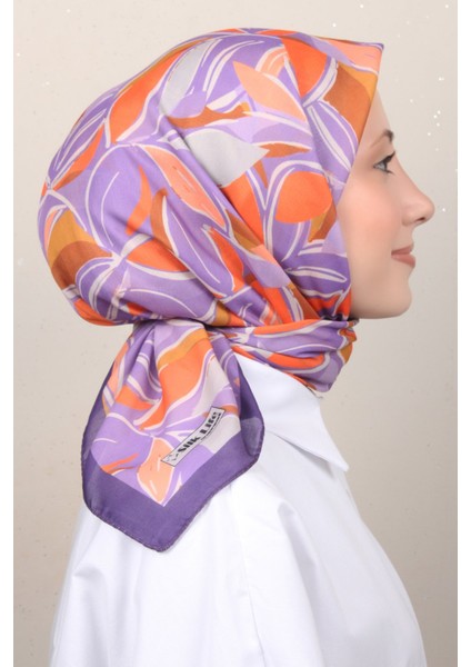 Soft Pamuk Eşarp 4128-2 Mor