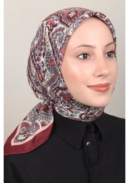 Soft Pamuk Eşarp 4130-3 Bordo