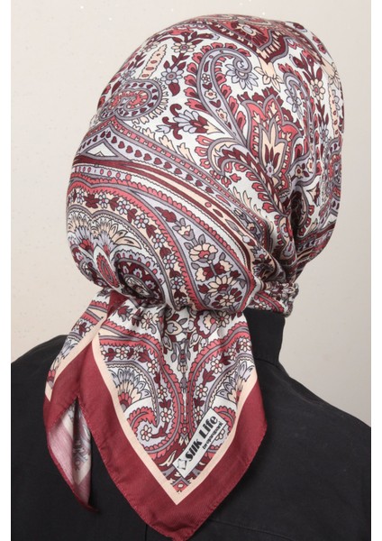 Soft Pamuk Eşarp 4130-3 Bordo