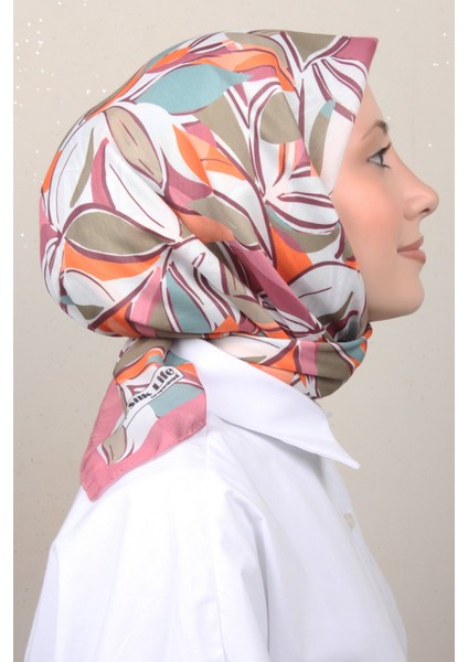 Soft Pamuk Eşarp 4128-8 Gül Kurusu
