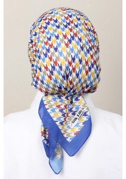 Soft Pamuk Eşarp 4140-4 Saks Mavisi