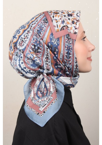 Silk Life Soft Pamuk Eşarp 4127-5 Indigo