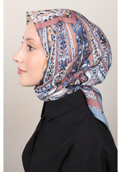 Silk Life Soft Pamuk Eşarp 4127-5 Indigo