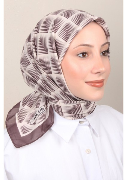 Soft Pamuk Eşarp 4129-3 Kahve