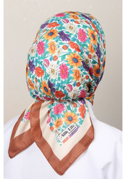 Soft Pamuk Eşarp 4132-6 Kahve