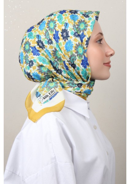 Soft Pamuk Eşarp 4132-9 Açık Hardal
