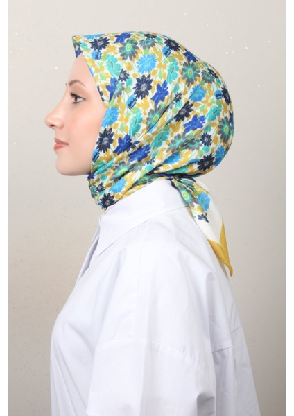 Soft Pamuk Eşarp 4132-9 Açık Hardal