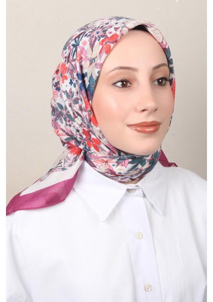 Soft Pamuk Eşarp 4133-4 Mürdüm