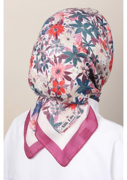 Soft Pamuk Eşarp 4133-4 Mürdüm