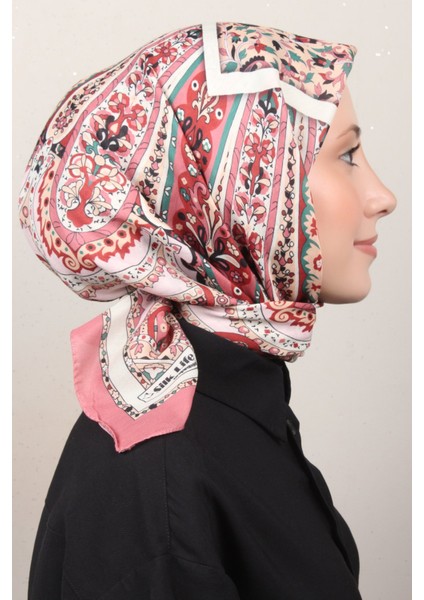 Soft Pamuk Eşarp 4127-10 Gül Kurusu