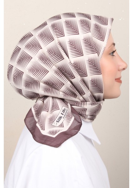 Soft Pamuk Eşarp 4129-3 Kahve
