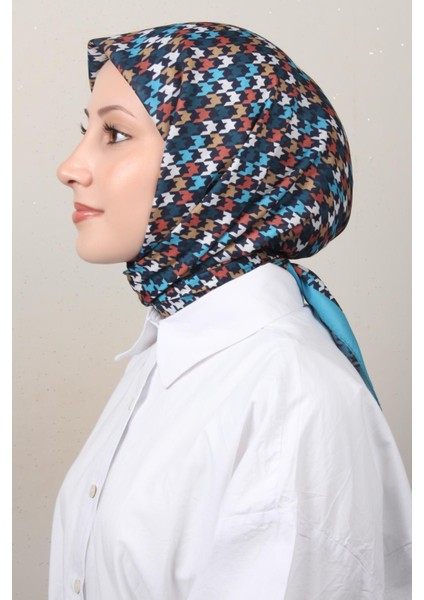 Soft Pamuk Eşarp 4140-7 Petrol Mavisi