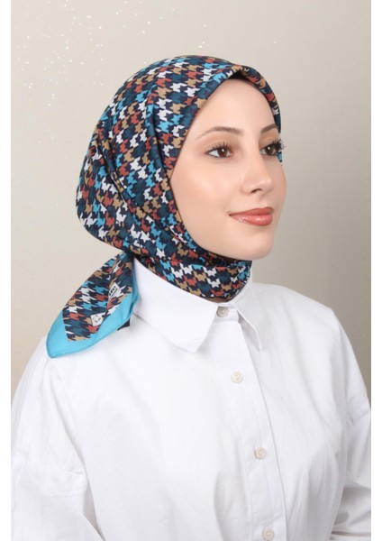 Soft Pamuk Eşarp 4140-7 Petrol Mavisi