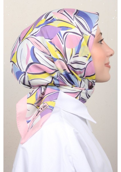 Soft Pamuk Eşarp 4128-4 Toz Pembe