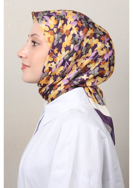 Soft Pamuk Eşarp 4131-7 Mor