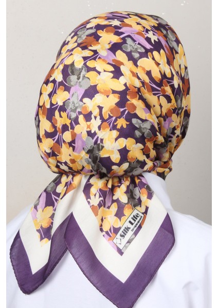 Soft Pamuk Eşarp 4131-7 Mor