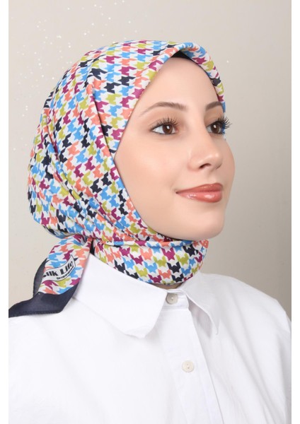 Soft Pamuk Eşarp 4140-5 Lacivert