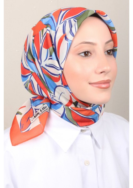 Soft Pamuk Eşarp 4128-10 Turuncu