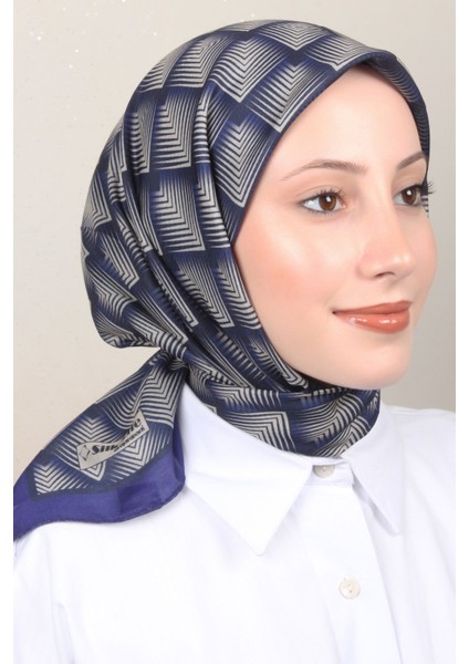 Soft Pamuk Eşarp 4129-9 Saks