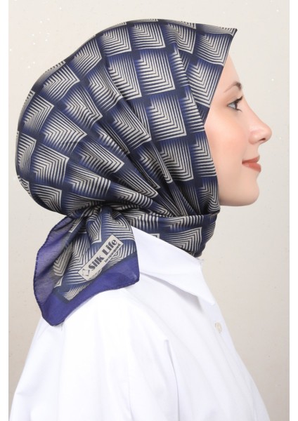 Soft Pamuk Eşarp 4129-9 Saks