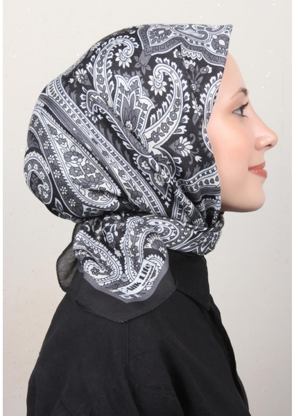Soft Pamuk Eşarp 4130-5 Gri Siyah fiyatları