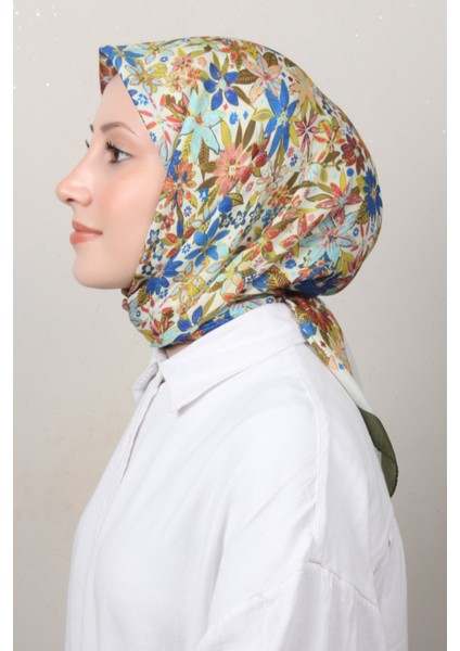 Soft Pamuk Eşarp 4133-5 Asker Yeşili