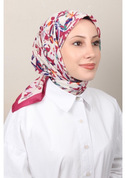 Soft Pamuk Eşarp 4134-1 Fuşya