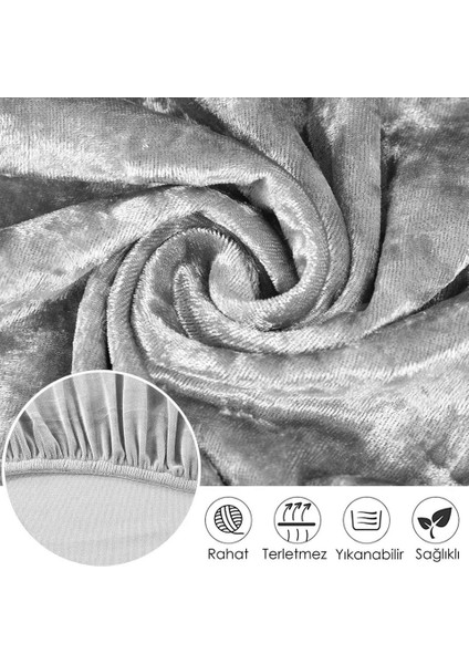 Kadife Kumaş Oval Sandalye Kılıfı,sandalye Örtüsü 6 Adet