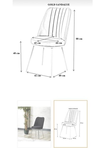 Kadife Kumaş Oval Sandalye Kılıfı,sandalye Örtüsü 6 Adet