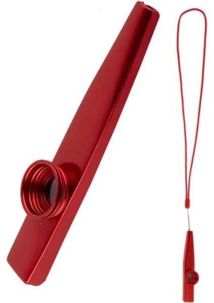 MK-02R Metal Kazoo İp Askılı Alüminyum Alaşım Kırmızı
