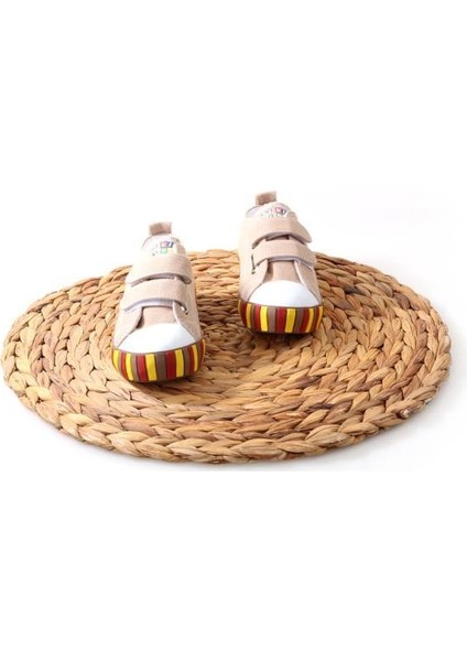 02849 Unisex Çocuk Renkli Keten Konvers Ayakkabı