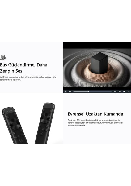 Akustik Çevresel Ses 5.1 Kanal 430W SOUNDBAR Dolby Audio Soundbar & Ses Sistemi