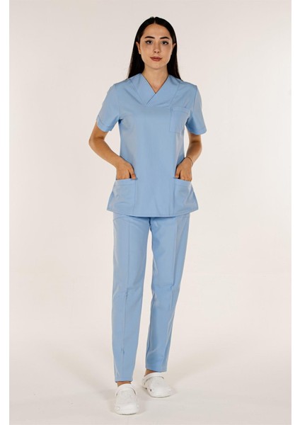 Açık Mavi Medikal Doktor Hemşire Pantolon fiyatları