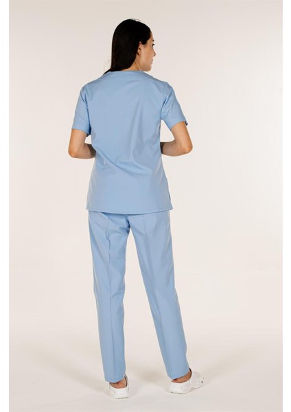 Açık Mavi Medikal Doktor Hemşire Pantolon modelleri