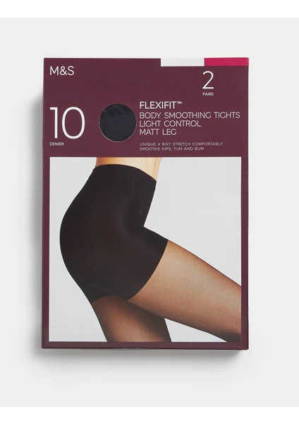 Marks & Spencer 2'li Flexifit™ 10 Denye Külotlu Çorap Seti