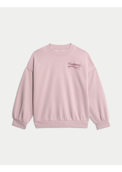 Pamuklu Grafik Detaylı Sweatshirt