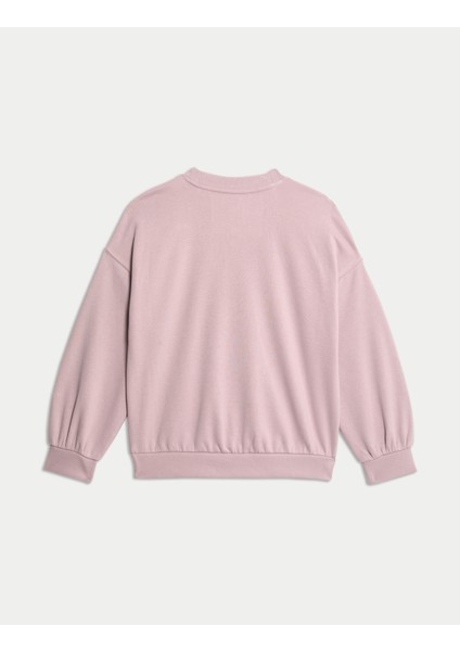 Pamuklu Grafik Detaylı Sweatshirt