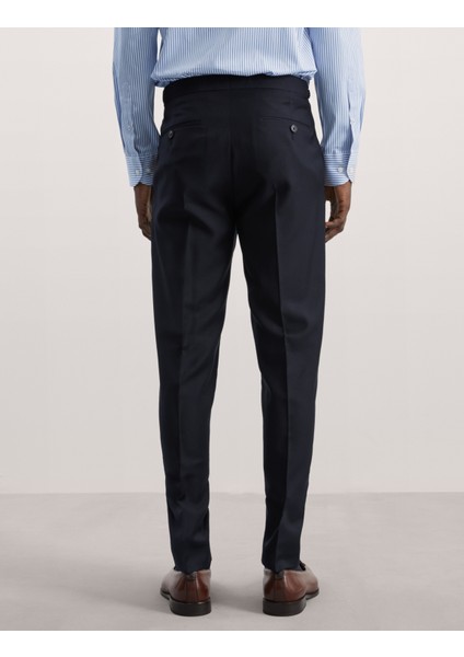Tailored Fit Saf Yün Klasik Pantolon