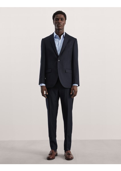 Tailored Fit Saf Yün Klasik Pantolon