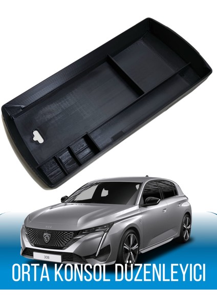 Peugeot 308 Orta Konsol Düzenleyici, 2022-2024 Modeller ile Uyumlu