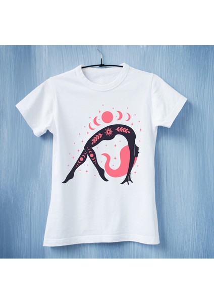 Kadın Yoga Meditasyon Özel Tasarım Baskılı Regular T-Shirt fiyatları