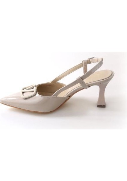 02802 Kadın Stiletto Arkası Açık Ayakkabı